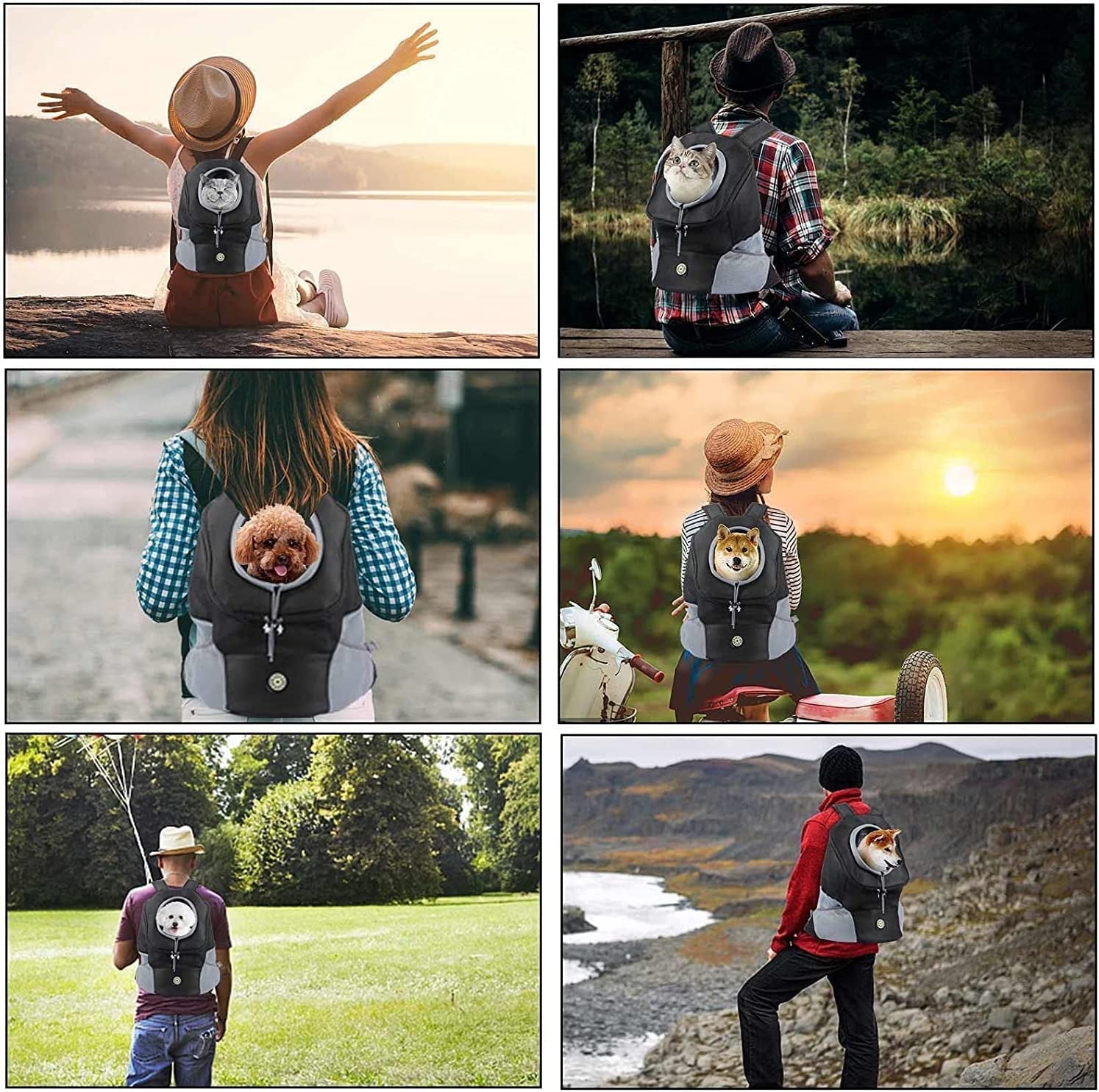 Small Dog & Puppy Carrier Backpack - Breathable, Padded Shoulder, Head Out Design for Hiking & Travel | Furrview