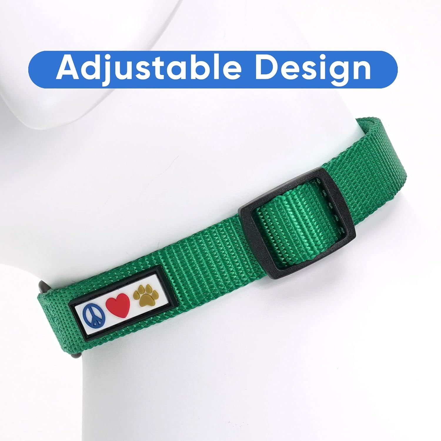 Heavy Duty Adjustable Dog Collar | Waterproof, Quick-Release Buckle | For Large Breeds 