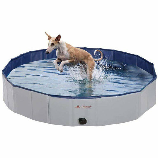 SplashPaws™ Foldable Dog Pool – Leakproof Portable Pet Bath & Summer Splash Tub 