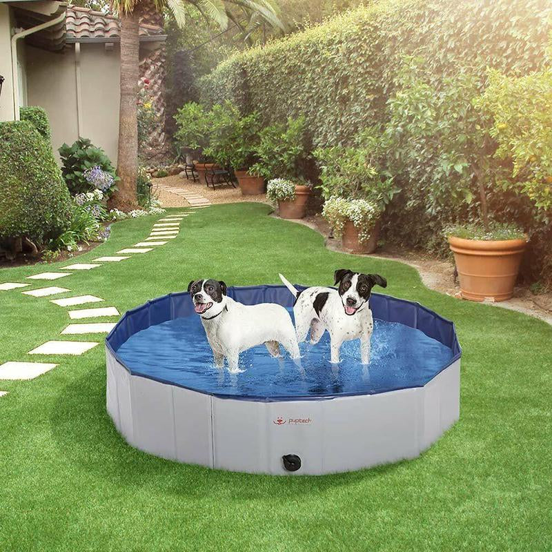 SplashPaws™ Foldable Dog Pool – Leakproof Portable Pet Bath & Summer Splash Tub 