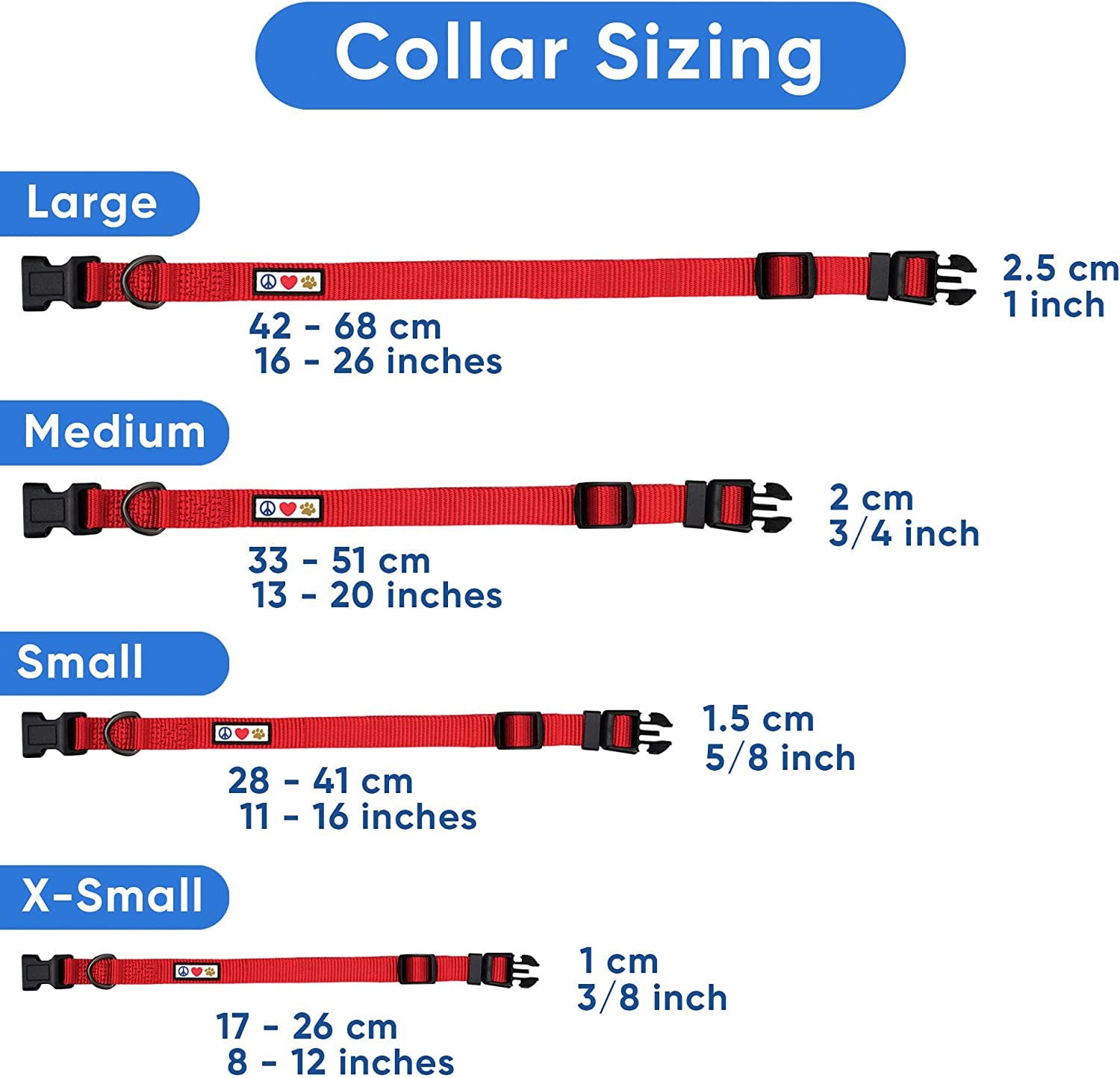 Heavy Duty Adjustable Dog Collar | Waterproof, Quick-Release Buckle | For Large Breeds 