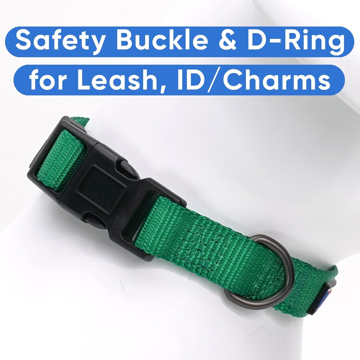 Heavy Duty Adjustable Dog Collar | Waterproof, Quick-Release Buckle | For Large Breeds 